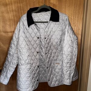 Women's Barbour Quilted Jacket - Silver and Black